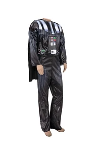 STAR WARS Adaptive Darth Vader Youth Costume - Printed Jumpsuit with Tube Access, Roomier Legs, and 3D Plastic Mask