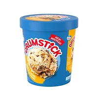 DRUMSTICK Vanilla Caramel, Vanilla Flavoured Frozen Dessert, Caramel, Peanuts, Wafer Pieces, 946 mL