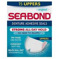 Sea-Bond Coussinets adhésifs pour prothèses dentaires inférieurs - originale, paq. de 15 Paq. de 15
