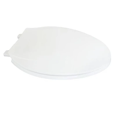 19 pouces siège de toilette en plastique allongé, blanc #9910