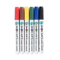 Tulip Graffiti Tissu Marqueurs Pointe Ogive 6 Pack Arc-en-Ciel Marqueurs de tissus permanents