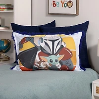 Oreiller géant en fourrure funky pour enfants Star Wars The Mandalorian, 20 po x 30 po