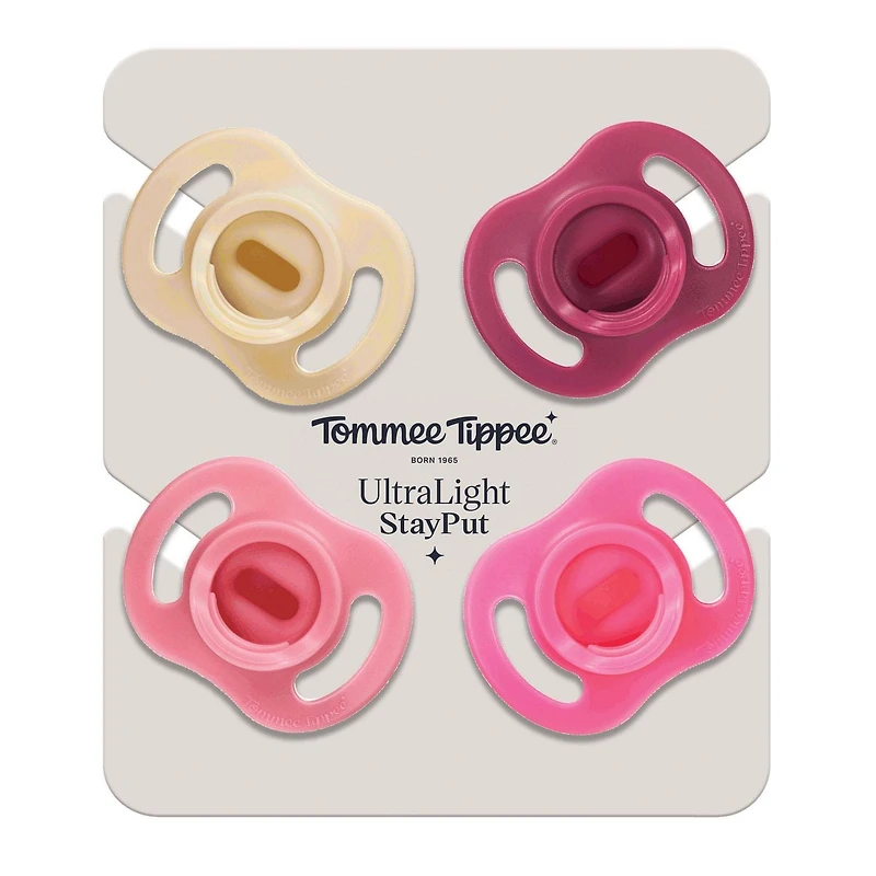 Sucette Ultra-legere Toujours en Place de Tommee Tippee, 6-18m – Lot de 4