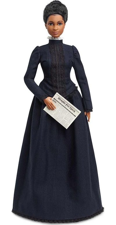 Poupée Ida B. Wells Femmes Inspirantes Barbie avec journal