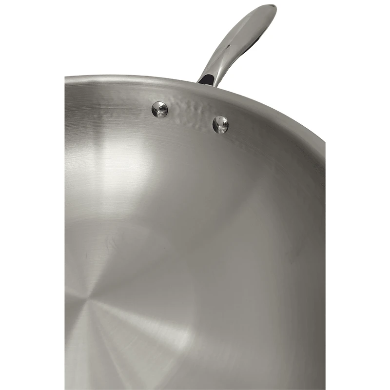 Verka 3-Ply Stainless Steel Copper Hammered Wok, 28cm