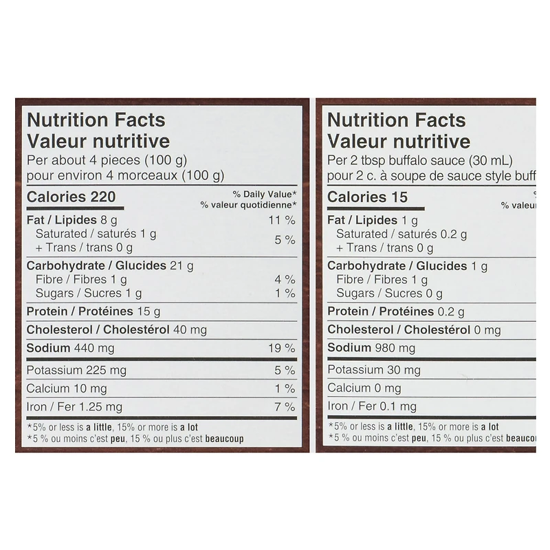 Bouchées de poulet désossées style restaurant Janes avec sauce Buffalo 710g