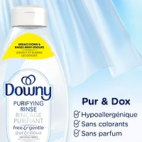 Downy Rinse & Refresh Free & Gentle Laundry Odour Remover and Fabric Softener, Fragrance Free, No Dyes or Heavy Perfumes, 1.43 L