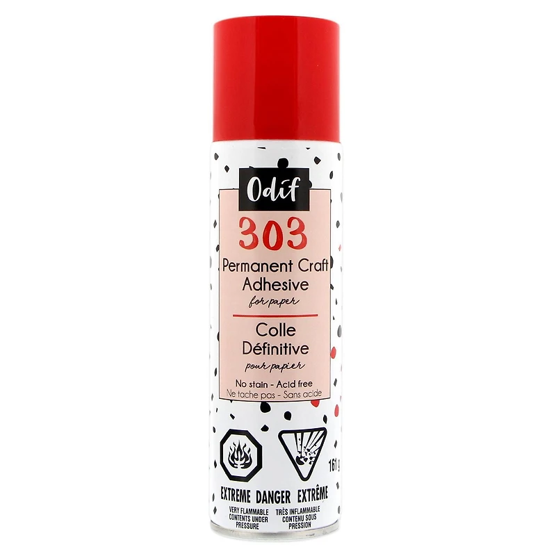 ODIF 303 Adhésif permanent d’artisanat - 161g 303 PER ADH SPRAY