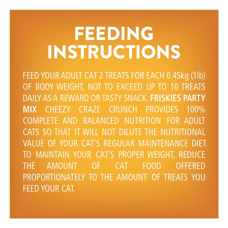 Friskies Party Mix Cheezy Craze Crunch avec du vrai fromage, Gâteries pour chats, 510 g