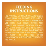 Friskies Party Mix Cheezy Craze Crunch avec du vrai fromage, Gâteries pour chats, 510 g