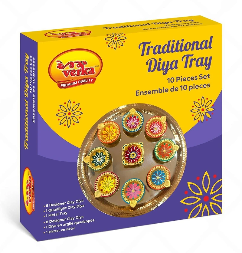 Verka 9 piece diya set