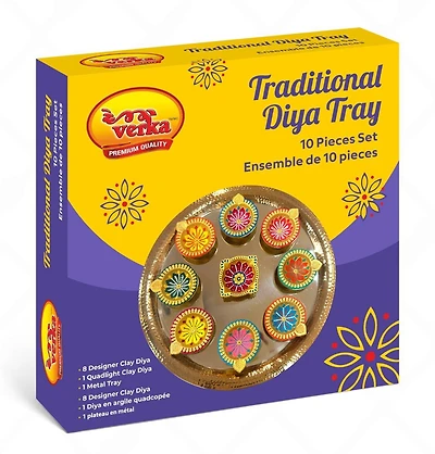 Verka 9 piece diya set