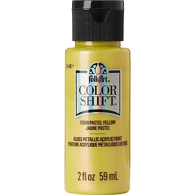 FolkArt Color Shift Acrylic Paint, 2 fl oz, Pastel Yellow, FolkArt Color Shift Paint