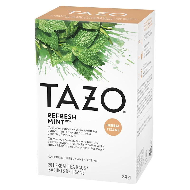 Tazo Refresh Mint Herbal Tea, Pack of 20