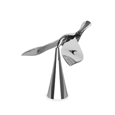 Umbra Tipsy Bottle Opener. Décapusleur En Forme D'Oiseau, En Balancier Sur Sa Base. En Métal Chromé.