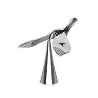 Umbra Tipsy Bottle Opener. Décapusleur En Forme D'Oiseau, En Balancier Sur Sa Base. En Métal Chromé.