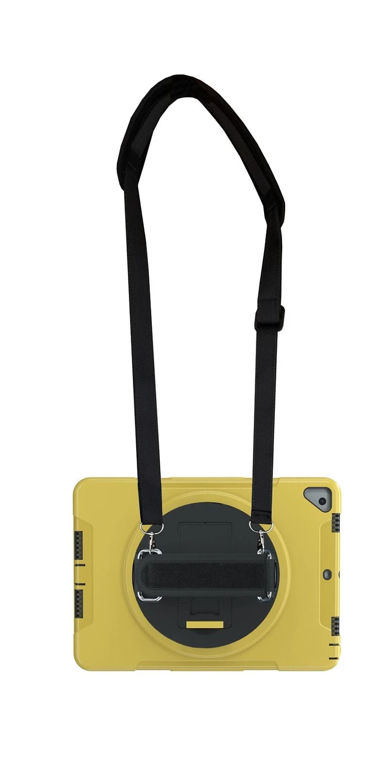 CTA Digital Protective Case with Built-in 360-degree Rotatable Grip Kickstand for iPad 7th and 8th Gen 10.2-in, iPad Air 3 and iPad Pro 10.5-in - Yellow
