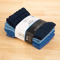 Mainstays 4 Pieces, Waffle Dishcloths, Navy Blue, 4 PACK WAFFLE DISH CLOTH - BLUE