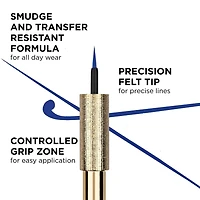 L'Oréal Paris Matte Signature Traceur Liquide, Ultra-Précis, Hydrofuge, Bleu