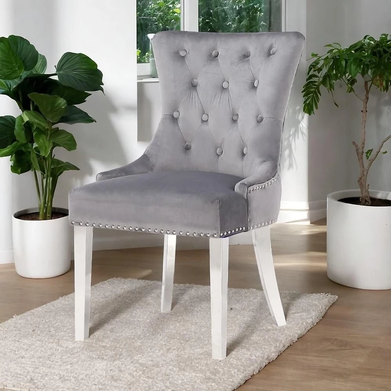 CHAISE CAIRUS en Gris ENSEMBLE DE 4