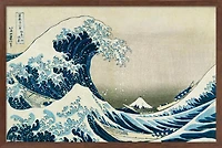 The Great Wave off Kanagawa by Hokusai Wall Poster, 22.375" x 34" Framed