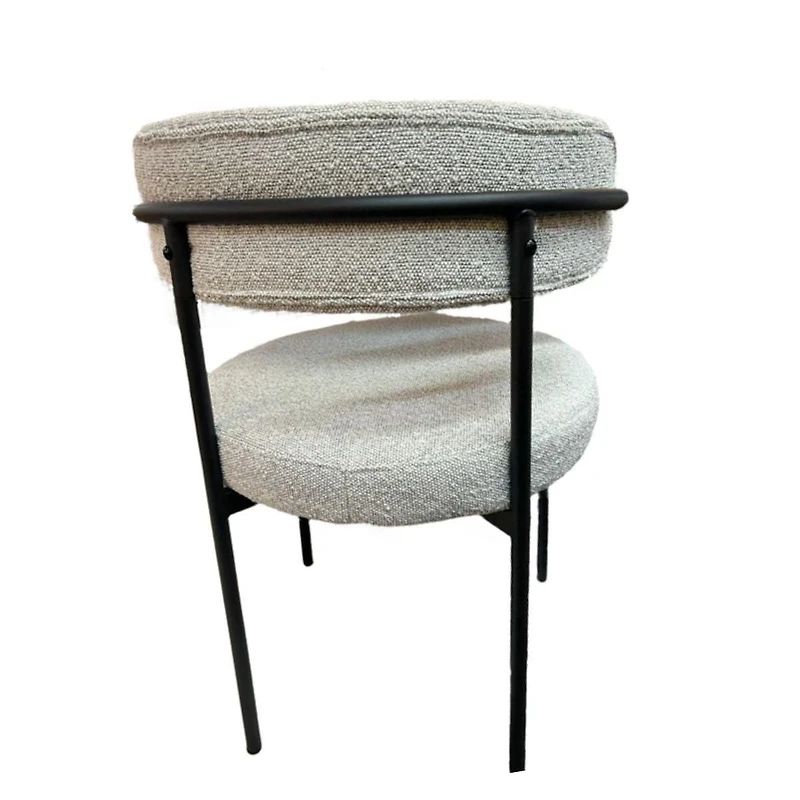 Chaise Boucle Federica II de couleur blanche -  Lot de 2