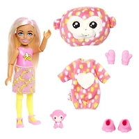 Barbie Small Dolls and Accessories, Cutie Reveal Chelsea Monkey Doll, Jungle Series