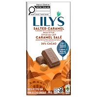Lily's Salted Caramel Milk Chocolate Style Bar 80g, Lily's Salted Caramel Milk Chocolate Style Bar