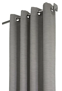 Loft Living Ramsey, assombrissant oxford texturé  panneau de rideau à oeillets 52" x 95", argent