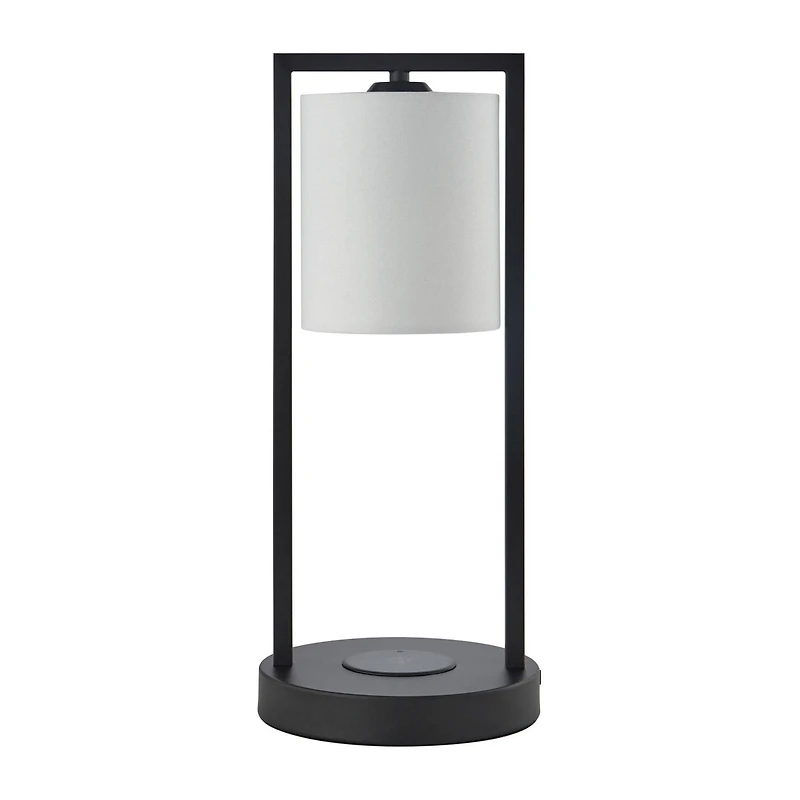 hometrends Table Lamp with USB Port & Wireless Charger, 17 in., wireless charger
