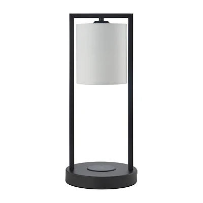 hometrends Table Lamp with USB Port & Wireless Charger, 17 in., wireless charger