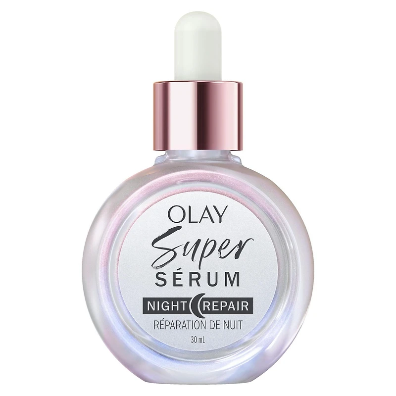 Olay Super Serum Night Repair with Salicylic Acid, Niacinamide, Lactic Acid, and Glycerin Peptide, 30ML