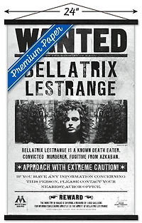 The Wizarding World: Harry Potter - Bellatrix Wanted Poster Wall Poster, 14.725" x 22.375"