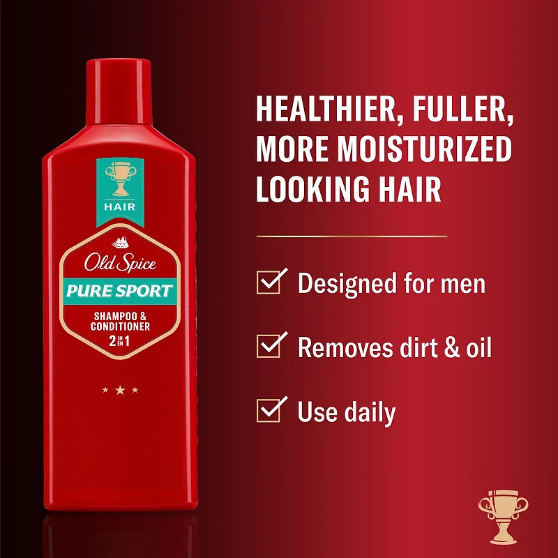 Old Spice Pure Sport 2in1 Shampoo and Conditioner for Men