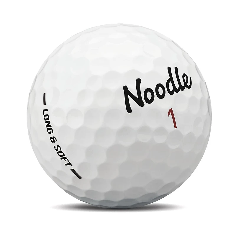 NOODLE LONG & SOFT GOLF BALLS (24 BALL PACK), Get distance and soft feel with Noodle Long & Soft