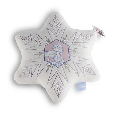 Frozen Kids Snowflake Shaped Décor Pillow, 16" White Snowflake, 16 inches, Velvet