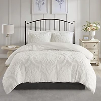 Home Essence Eugenia 3 Piece Tufted Cotton Duvet Cover Set