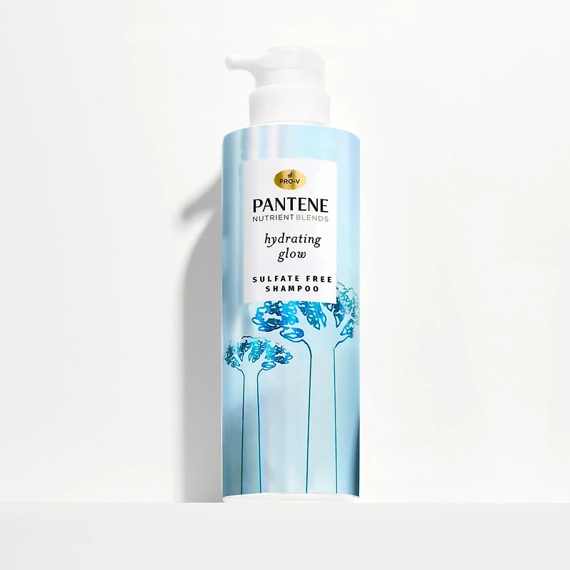 Shampooing Pantene Nutrient Blends Éclat hydratant Baobab + hyaluronique sans sulfate 440 mL