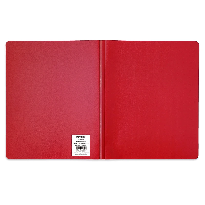 PEN+GEAR RED REPORT COVER, 9.4" x 11.5", RED