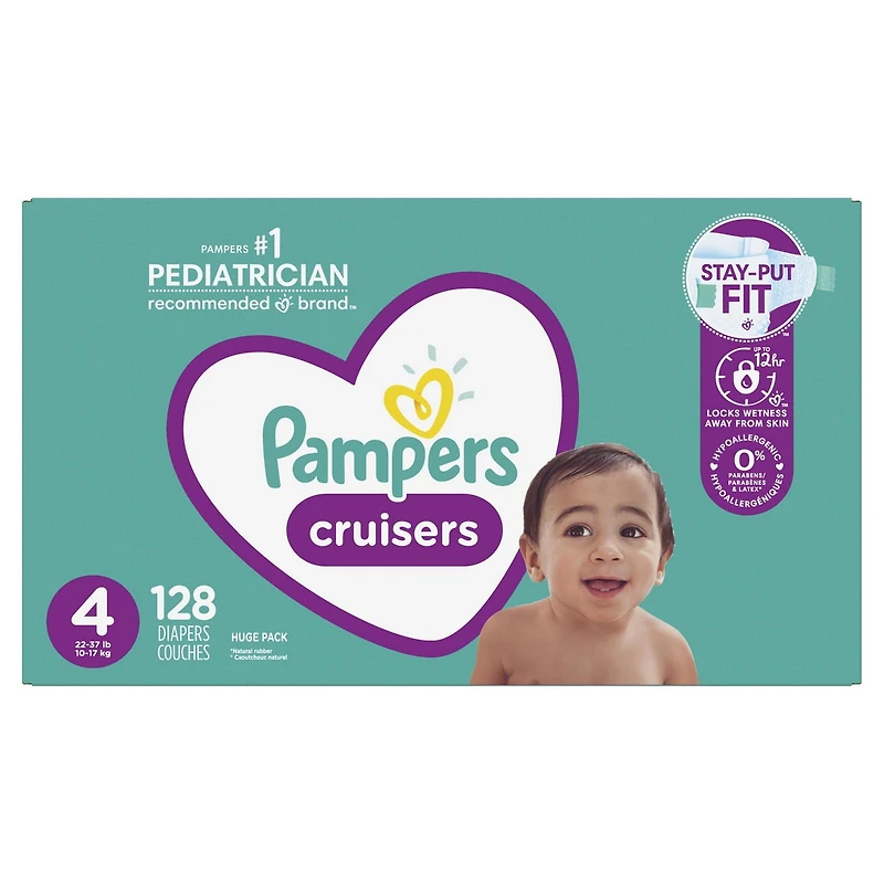 Pampers Cruisers Diapers, Super Econo Pack, Size 3-7, 144-72 Count