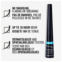 Rimmel Traceur liquide précision Scandaleyes Exaggerate, formule longue tenue jusqu’à 16 heures, 100% Sans Cruauté Traceur intensément pigmenté