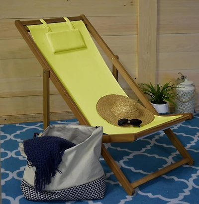 Chaise transat - Jaune