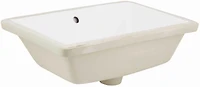 American Imaginations 18.25-in. W Rectangle Bathroom Undermount Sink Set In White - Chrome Hardware AI-26687