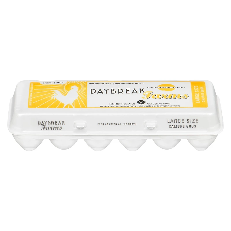 Daybreak Farms gros œufs bruns Compte de 12