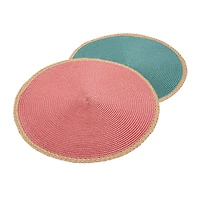 Hometrends Woven Placemat with Jute Edge Assorted Colour, 1pc
