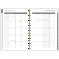 2026 Mead® Blurred Floral Pink Small Weekly Clear Poly Cover Planner, Planner