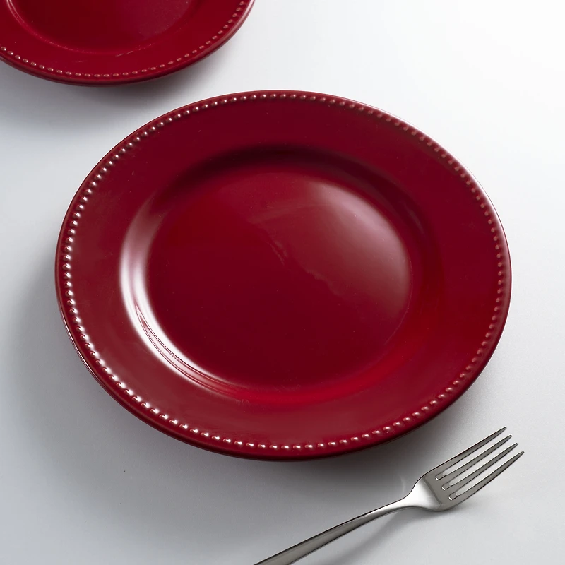 Mainstays Stonerware Brynn assiette rouge 10,39 pouces