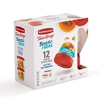 Rubbermaid TakeAlongs Twist & Seal Food Storage Containers, Ruby, 12-Piece Value Pack