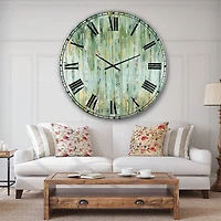 Designart 'The birch Forest II' Traditional wall clock