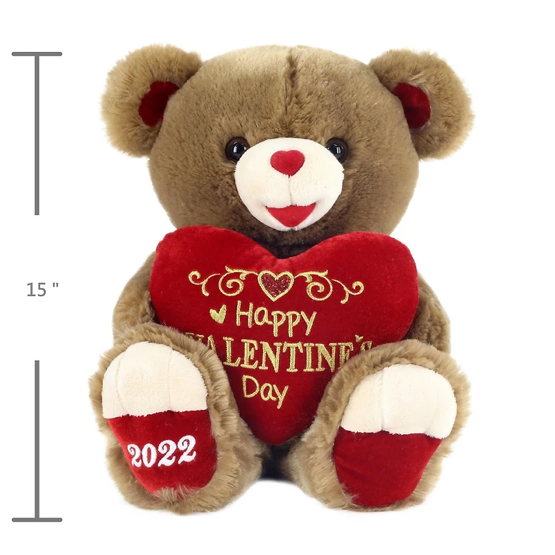 Way To Celebrate Valentine’s Day Sweetheart Teddy Bear 2022, Brown